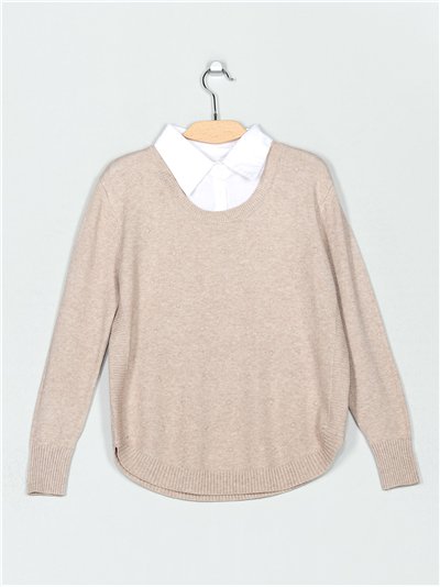 Jersey lunares relieves efecto camisa