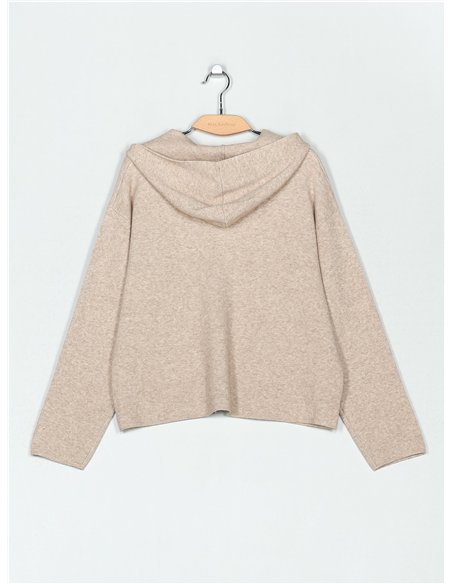 Chaqueta punto extra cálido con capucha