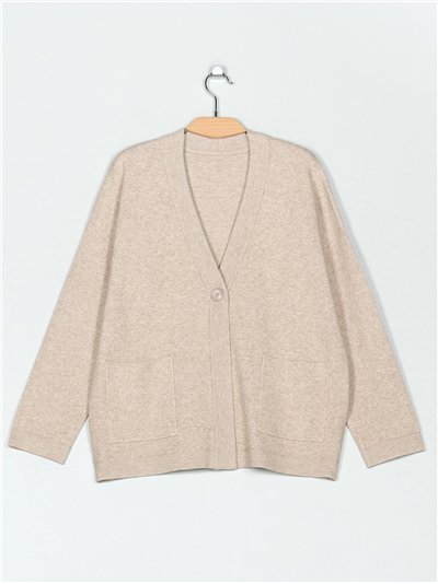 Chaqueta punto extra cálido estructura talla grande