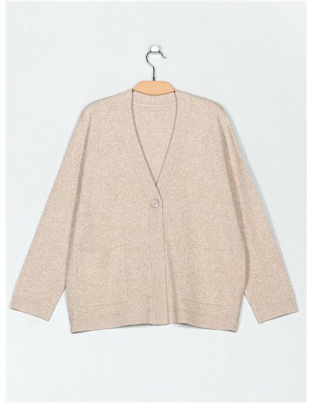 Chaqueta punto extra cálido estructura talla grande