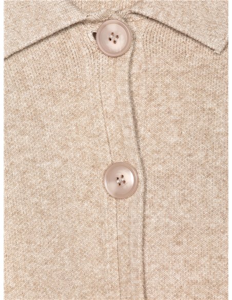 Chaqueta punto extra cálido cuello polo