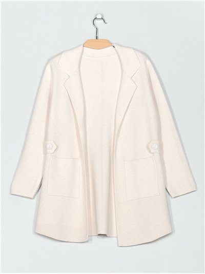 Blazer punto extra cálido detalle botones