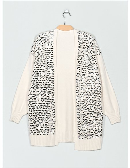 Cárdigan amplio soft lentejuelas