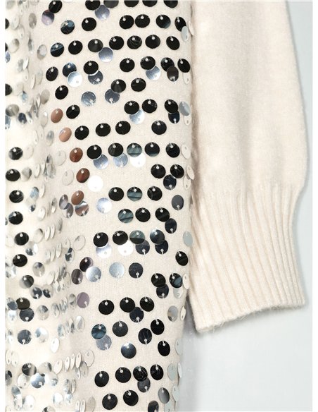 Cárdigan amplio soft lentejuelas