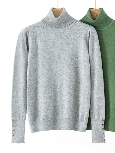 Jersey manga botones cuello vuelto