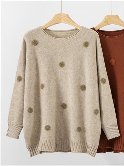 Jersey lunares pelo talla grande