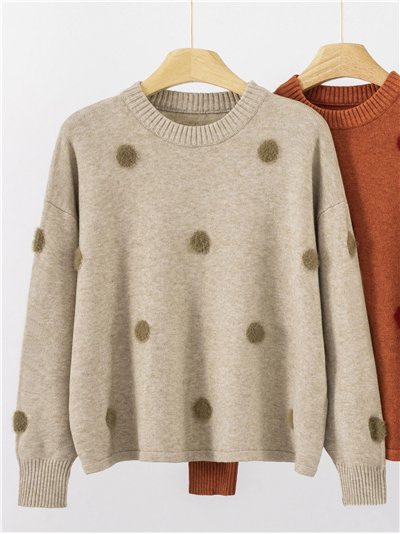 Jersey lunares pelo talla grande