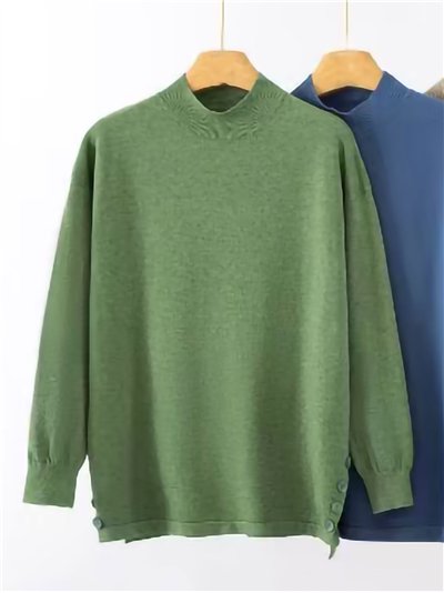 Jersey amplio aberturas botones