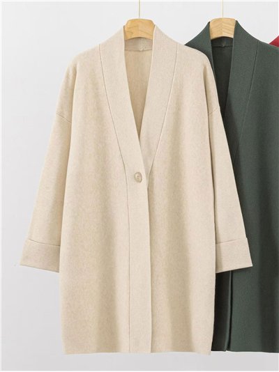 Cárdigan maxi estructura punto cálido