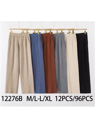 Pantalón recto punto bolsillos 2