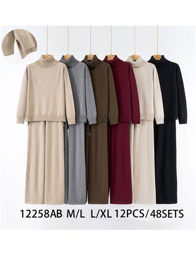 Conjunto Jersey cuello vuelto + Pantalón recto 2