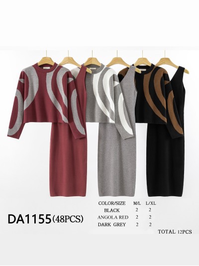 Conjunto Jersey retro + Vestido largo 2