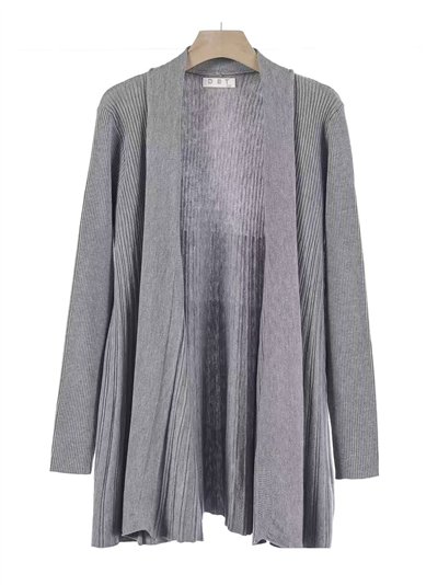 Cárdigan canalé vuelo