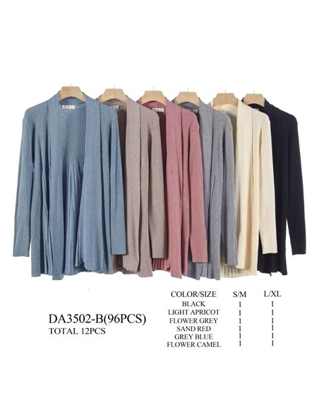 Cárdigan canalé vuelo