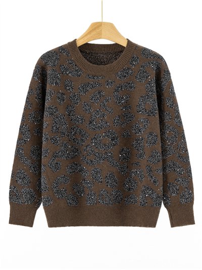 Jersey animal print lentejuelas