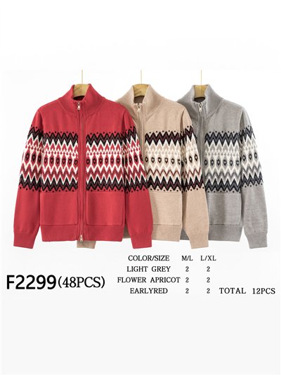 Chaqueta punto cenefa cremallera cuello perkins 2