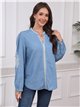 Blusa denim bordada