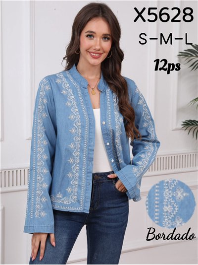 Camisa denim bordada 2