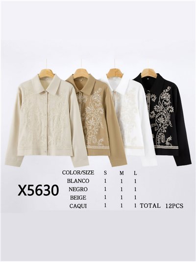 Camisa bordada relieve 2