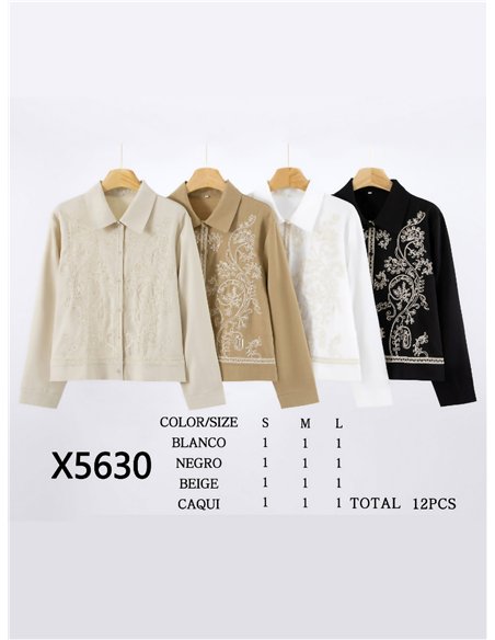 Camisa bordada relieve