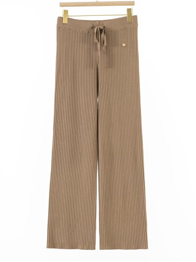 Pantalón recto punto canalé