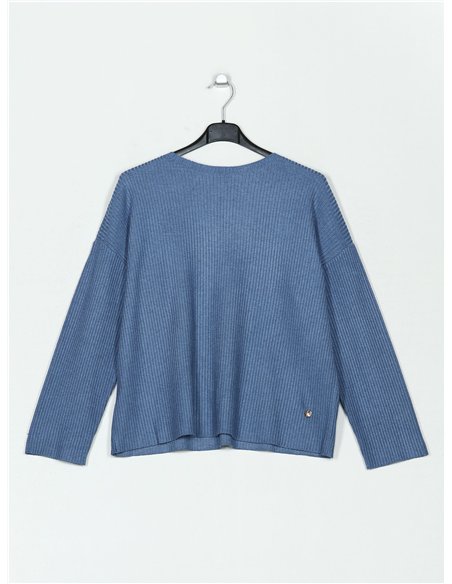 Conjunto Jersey amplio canalé + Pantalón