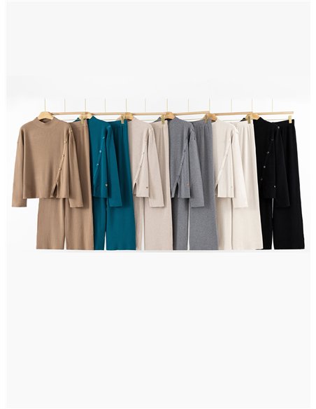 Co-Ord Ribbed knit sweater + Trousers