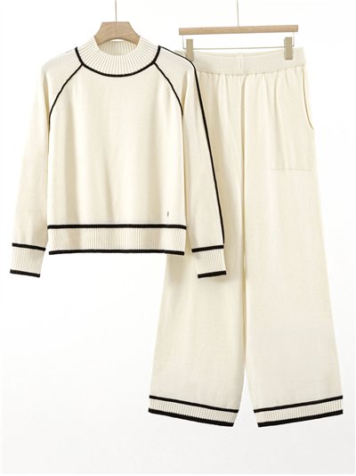 Conjunto Jersey contraste + Pantalón 2