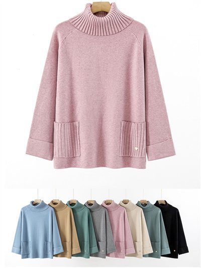 Jersey bolsillo cuello vuelto talla grande
