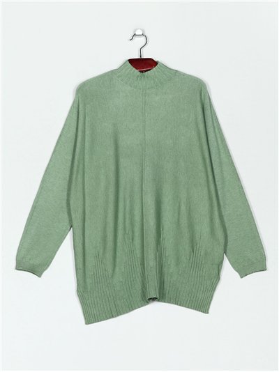 Jersey maxi estructura cuello perkins