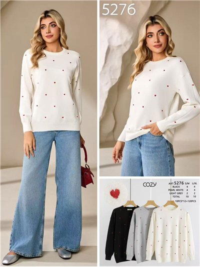 Jersey corazoncitos bordados 2