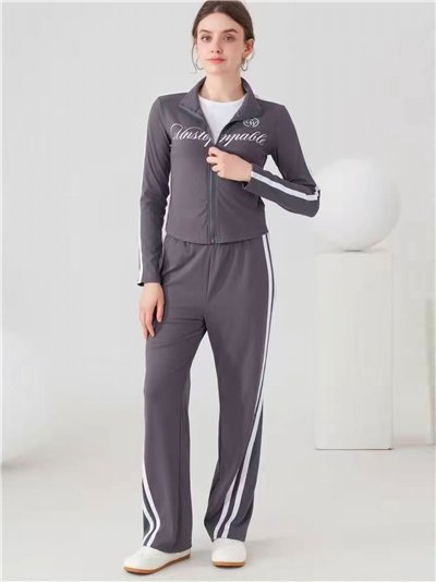 Conjunto Sudadera texto cremallera + Pantalón