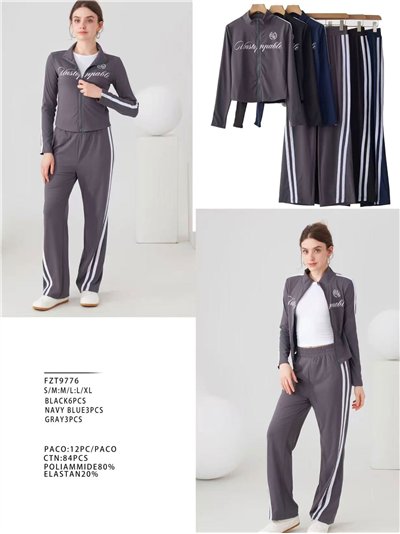 Conjunto Sudadera texto cremallera + Pantalón 2