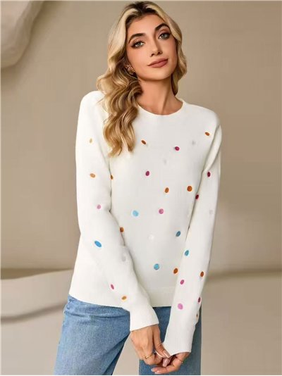 Jersey lunares bordados