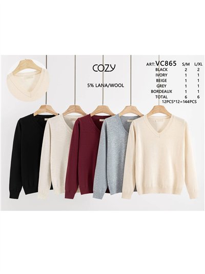 Jersey básico cuello pico 2