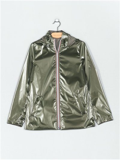 Parka reversible franjas water repellet