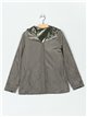 Parka reversible franjas water repellet
