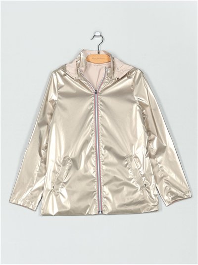 Parka reversible franjas water repellet