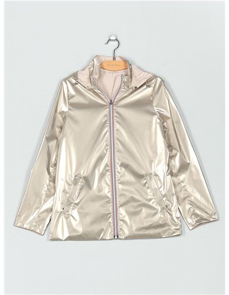 Parka reversible franjas water repellet