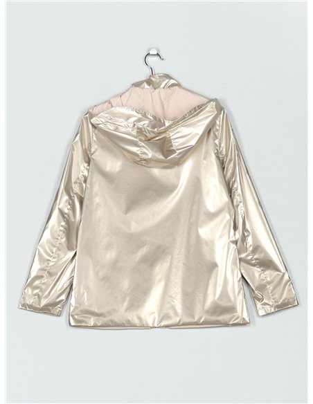 Parka reversible franjas water repellet