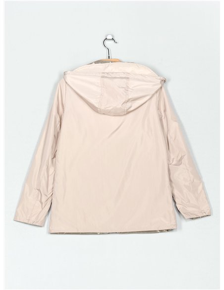 Parka reversible franjas water repellet