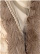 Anorak with a high collar and faux fur
