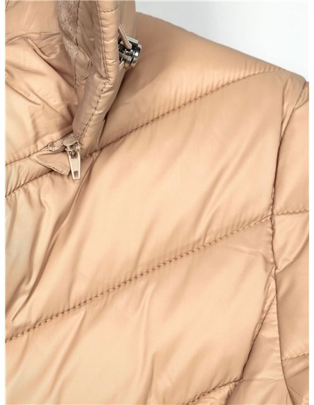 Anorak corto capucha forro polar