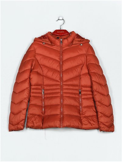 Anorak corto capucha forro polar