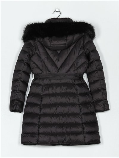 Anorak largo capucha pelo 2