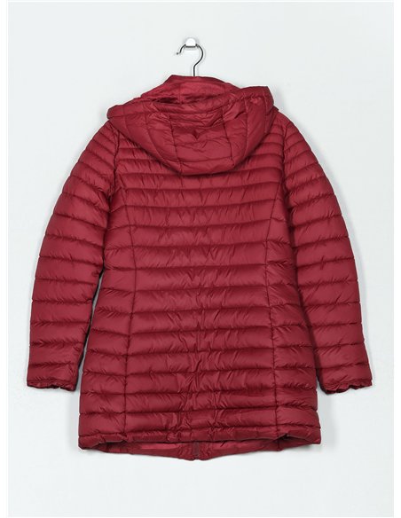 Anorak largo capucha forro polar