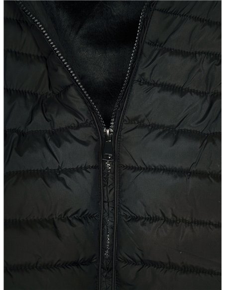 Anorak largo capucha forro polar