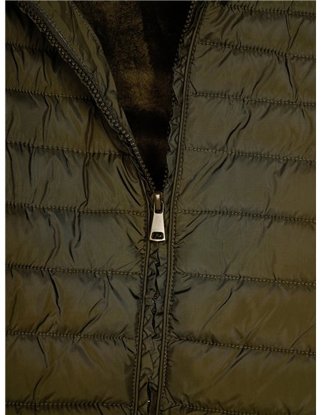 Anorak largo capucha forro polar