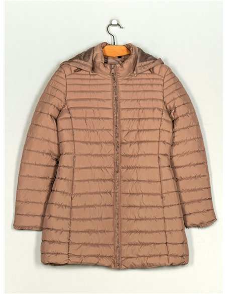 Anorak largo capucha forro polar