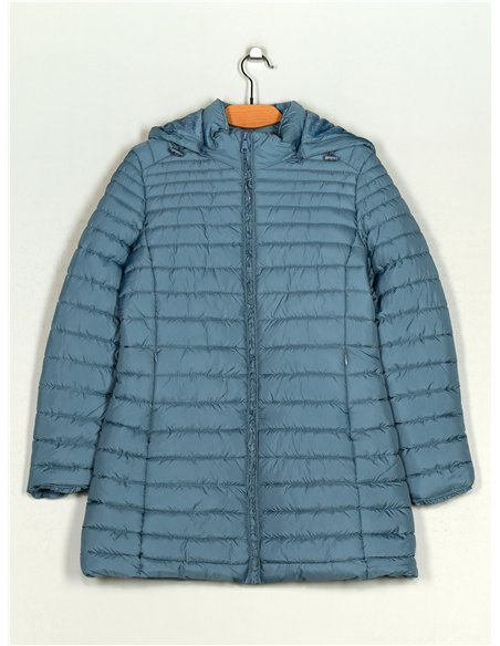 Anorak largo capucha forro polar